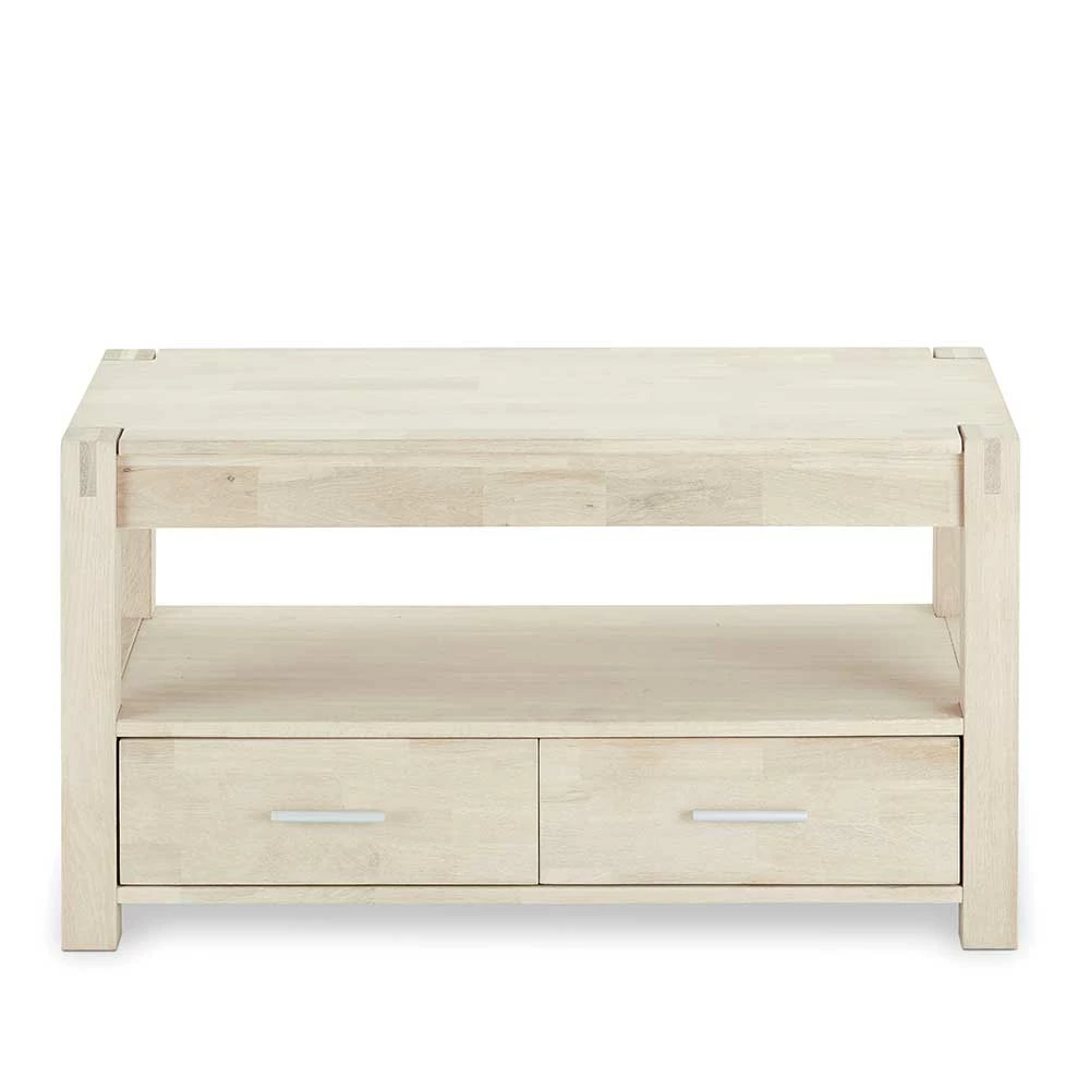 102x55x45 TV Lowboard In Eiche Bianco - Neclos – Bild 2