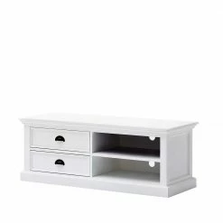 120cm Breiter Fernsehtisch Venzeno In Weiß
