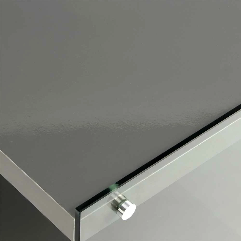 120cm TV Board In Hochglanz Grau - Verez – Bild 5
