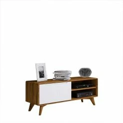 120x48x40 TV Kommode In Wildeiche Mit Weiß - Diesta I