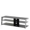 130x41x40 TV Rack Aus Rauchglas & Chrom - Vidiano