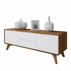 134x48x40 Lowboard In Wildeiche & Weiß - Diesta