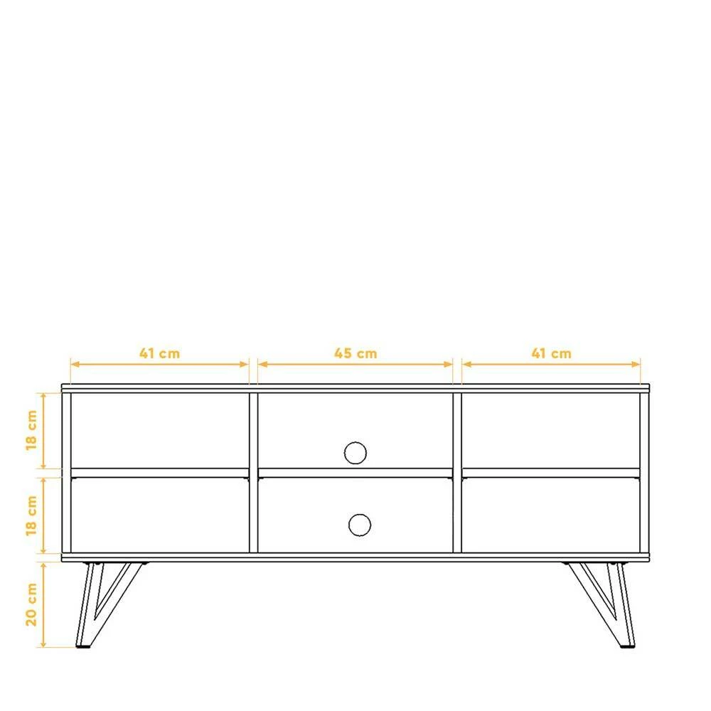 136x61x45 TV Element Aus Massiver Wildeiche - Mandirov – Bild 6
