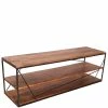 140x47x40 TV Tisch Regal Aus Massivholz & Stahl - Offia