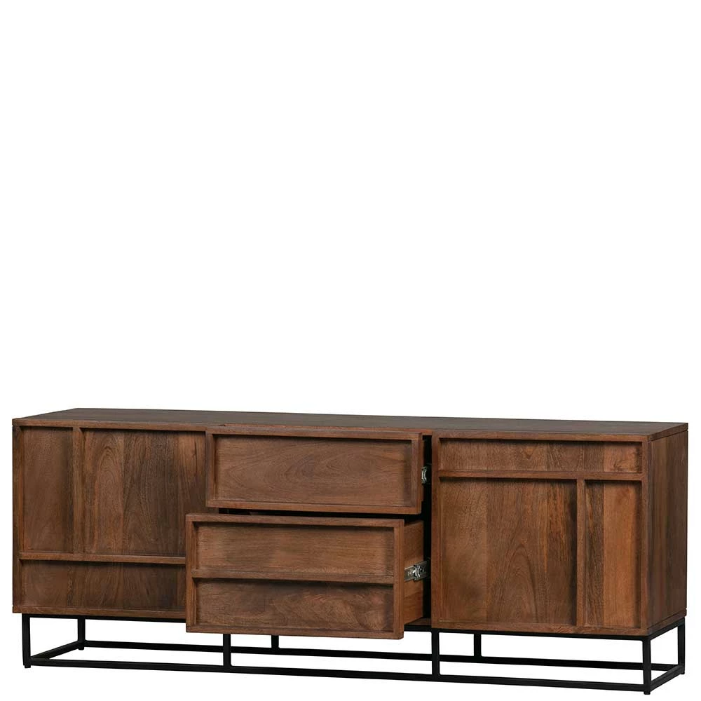 140x54x42 Schrank Aus Mango Holz Mit Bügelgestell - Stuva – Bild 4