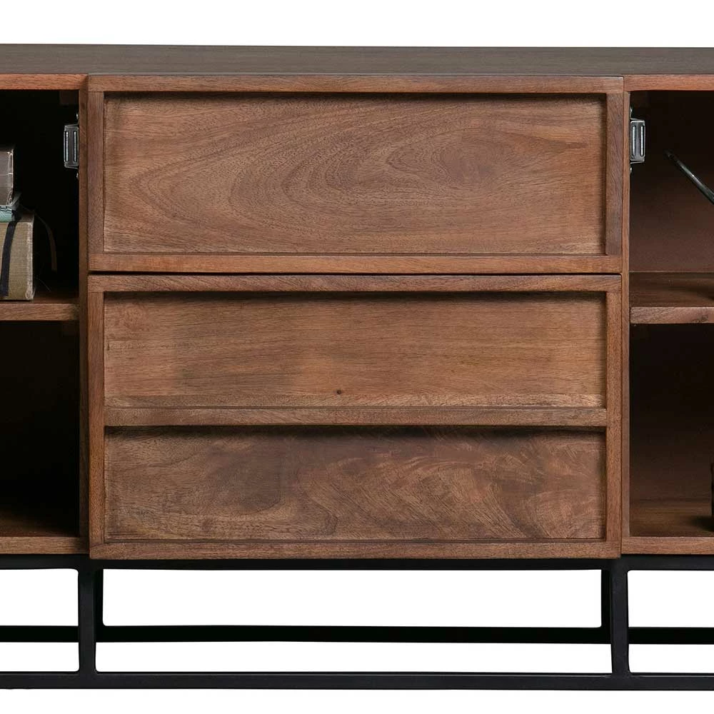 140x54x42 Schrank Aus Mango Holz Mit Bügelgestell - Stuva – Bild 6