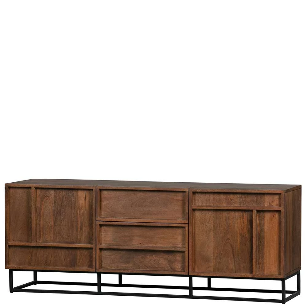 140x54x42 Schrank Aus Mango Holz Mit Bügelgestell - Stuva