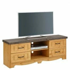 148x53x37 TV Lowboard Aus Massivem Kiefernholz - Ostanzia