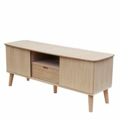 150 Cm Breites Retro TV Board In Eiche - Saimoon