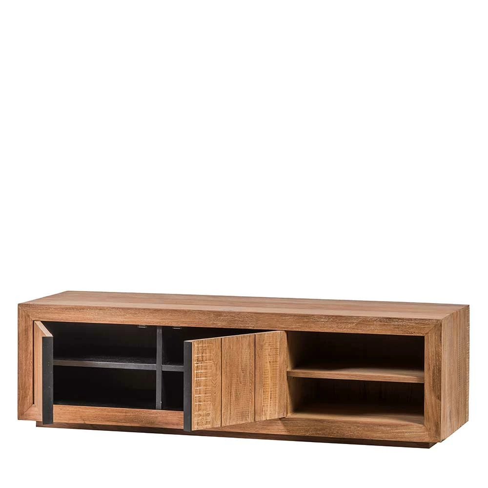 155x45x48 TV Lowboard mit Antik Finish - Myons 155x45x48 TV Lowboard Mit Antik Finish - Myons -Troncon Shop 155x45x48 tv lowboard mit antik finish aus teak massivholz myons 03