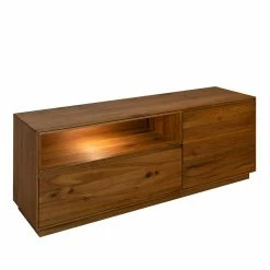 155x61x40 TV Lowboard Aus Zerreiche Massivholz - Palium -Troncon Shop 155x61x40 tv lowboard aus zerreiche massivholz mit griffmulden palium 02