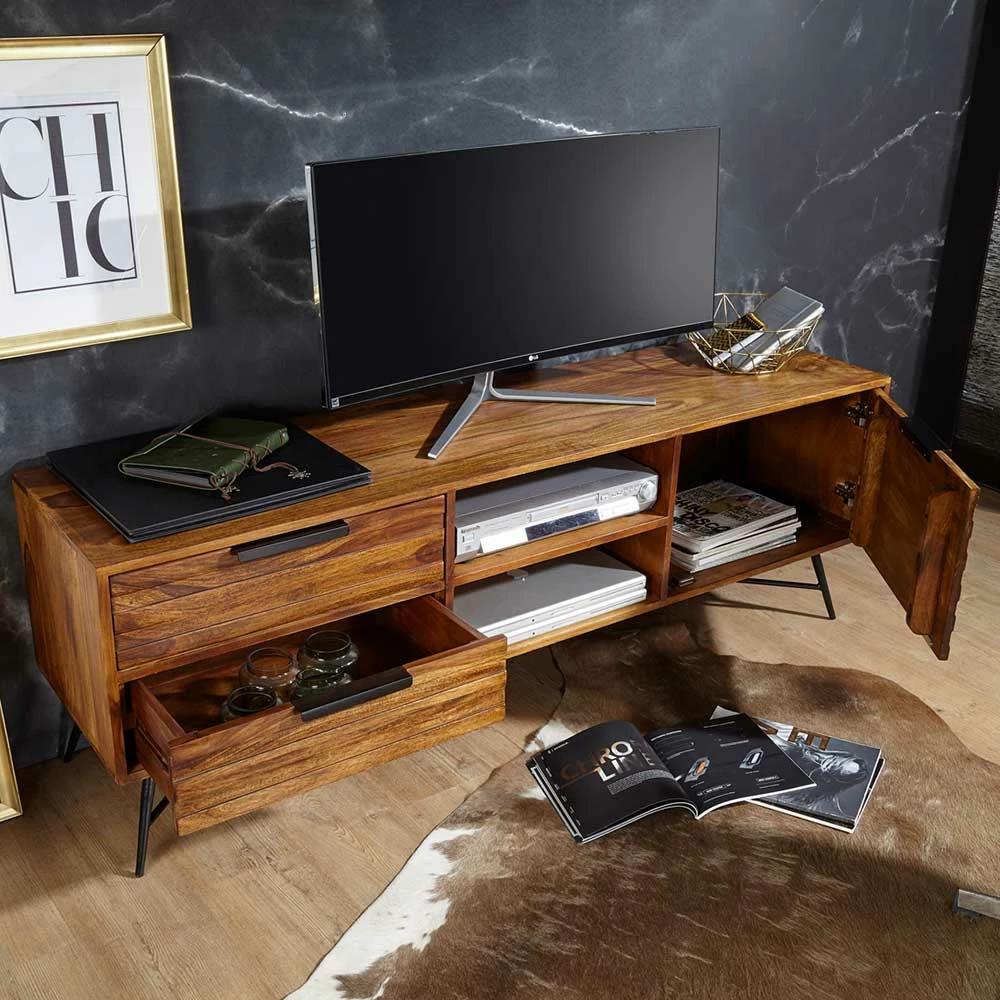 160x54x40 Lowboard Für TV Gerät Aus Holz - Dicna – Bild 3