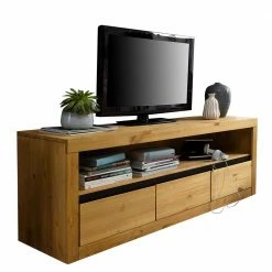 160x55x42 Kiefern TV Board Mit 3 Schubladen - Filedria