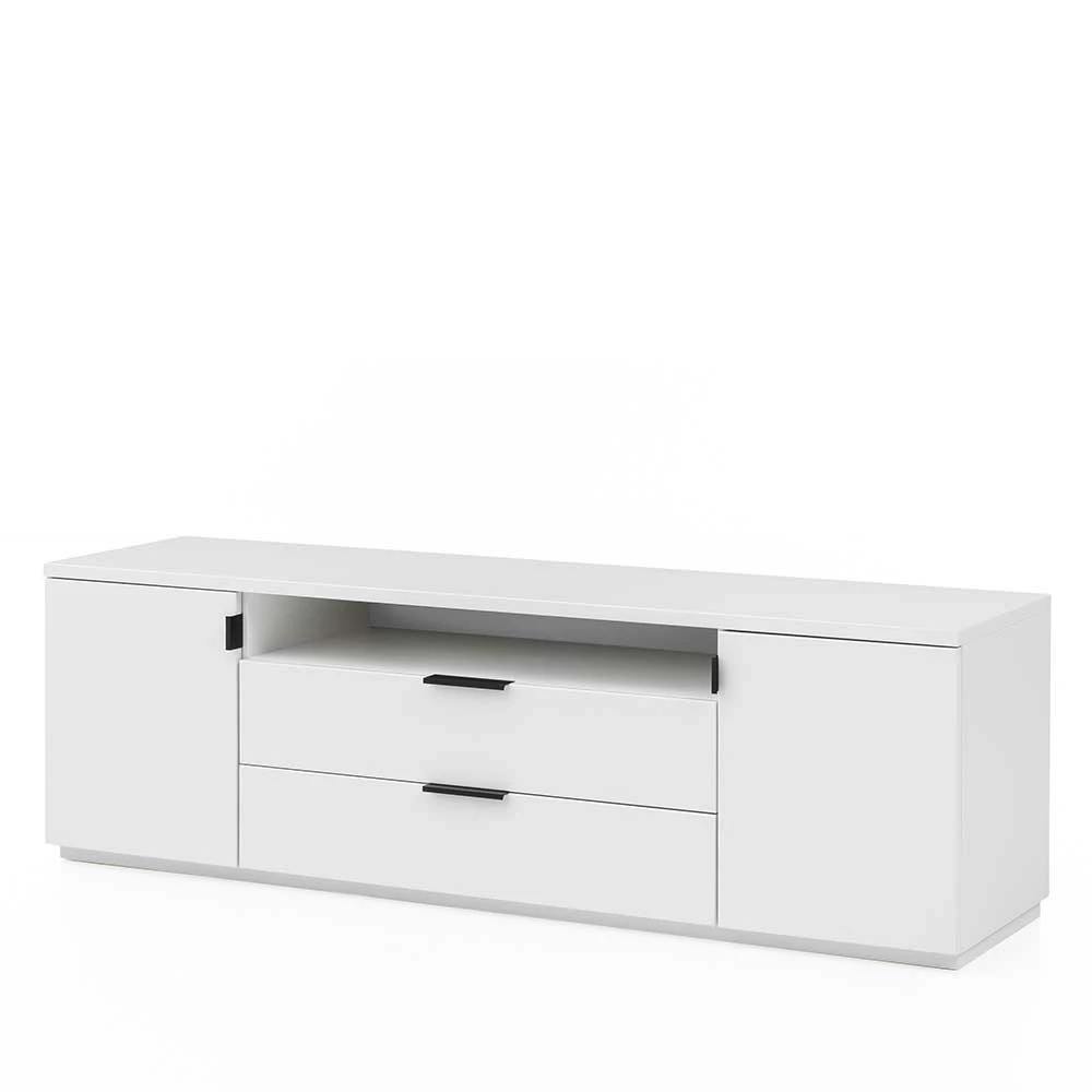 170cm Breite TV Bank In Weiß Aus MDF - Smodera – Bild 2