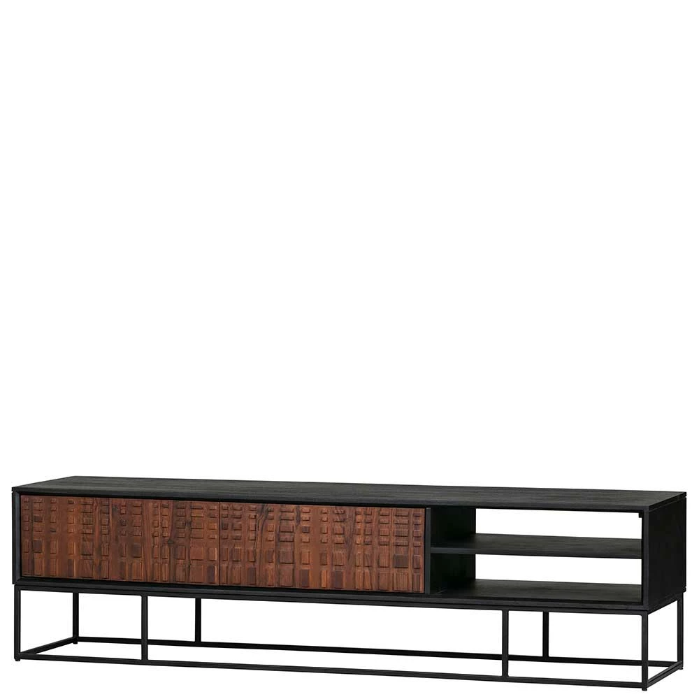 175x46x43 Designer Lowboard In Nussbaum & Schwarz - Andy