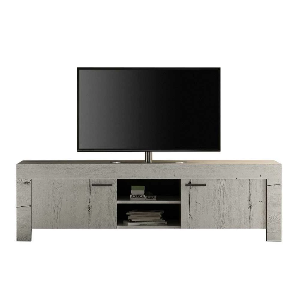 180cm TV Lowboard In Weißeiche - Izento