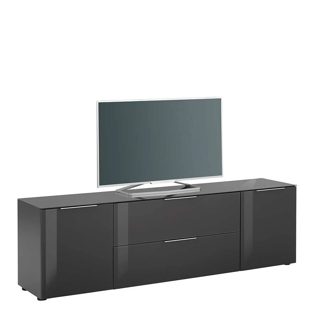 181x54x40 Lowboard In Anthrazit Mit Glasbeschichtung - Noliesda – Bild 2