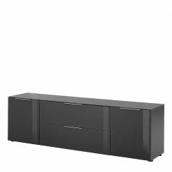 181x54x40 Lowboard In Anthrazit Mit Glasbeschichtung - Noliesda