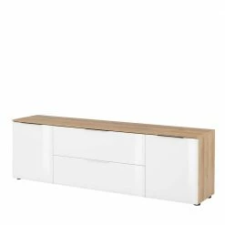 181x55x40 TV Element Modern In Weiß Glas - Ayfuna