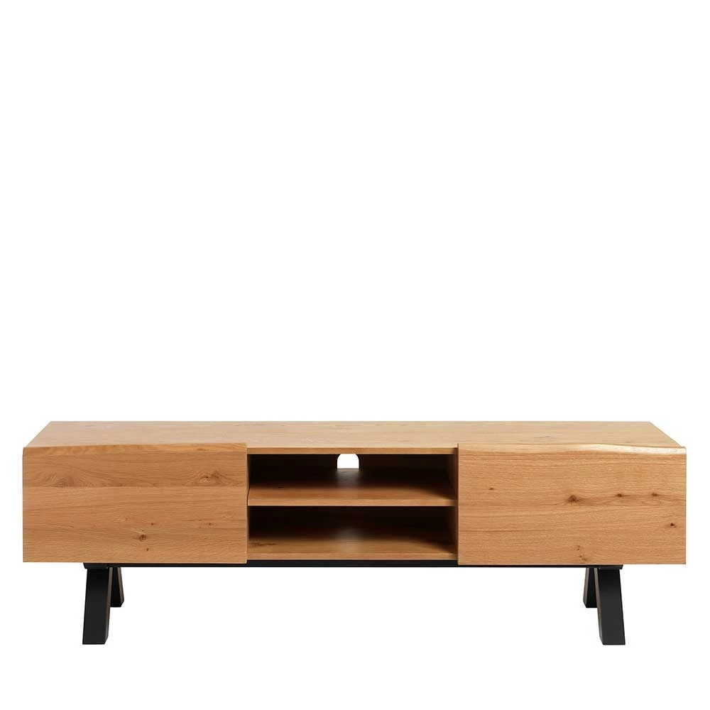 2-türiges TV Lowboard 170 cm breit - Duravai 2-türiges TV Lowboard 170 Cm Breit - Duravai -Troncon Shop 2 tueriges tv lowboard 170 cm breit in wildeiche furnier schwarz duravai f