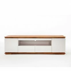 202x54x40 TV Unterschrank In Weiß & Asteiche - Vangels -Troncon Shop 202x54x40 tv unterschrank in weiss asteiche mit viel stauraum vangels 05