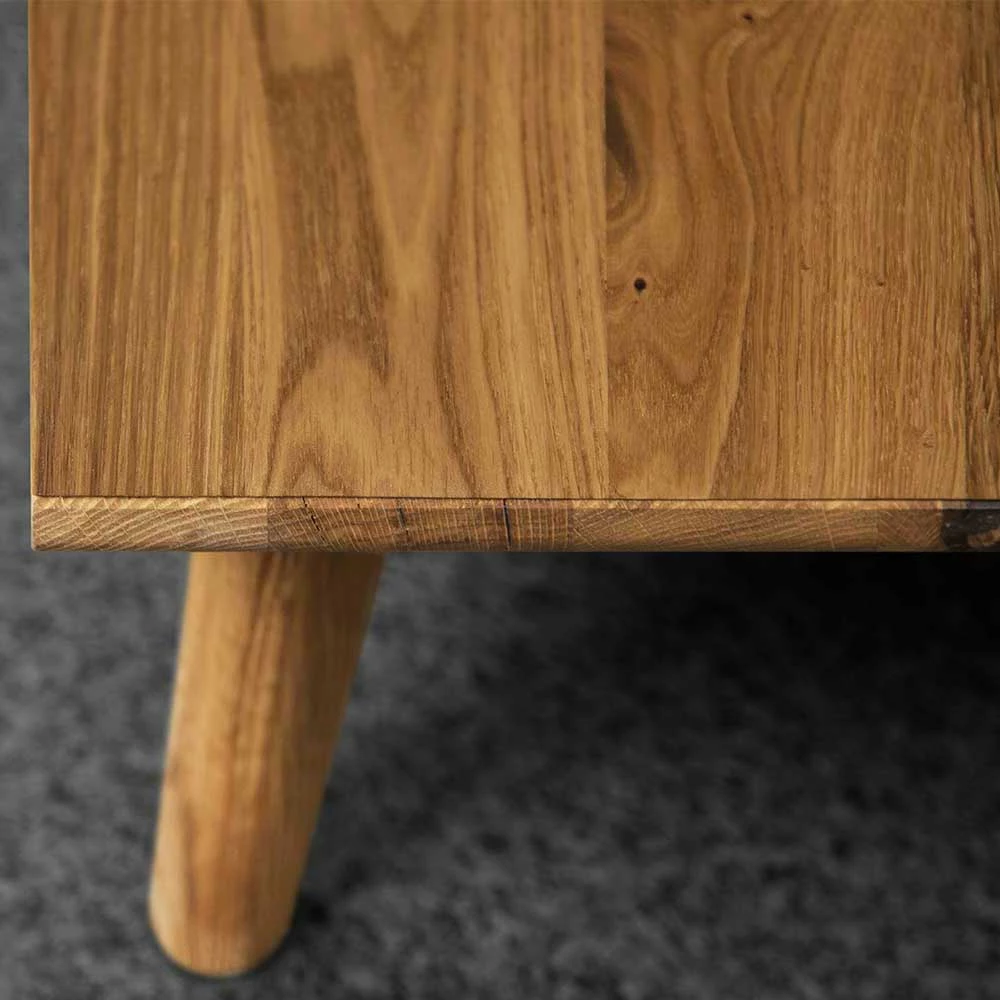 220 Cm Langes TV Lowboard In Wildeiche Mit Weiß - Diesta I – Bild 4