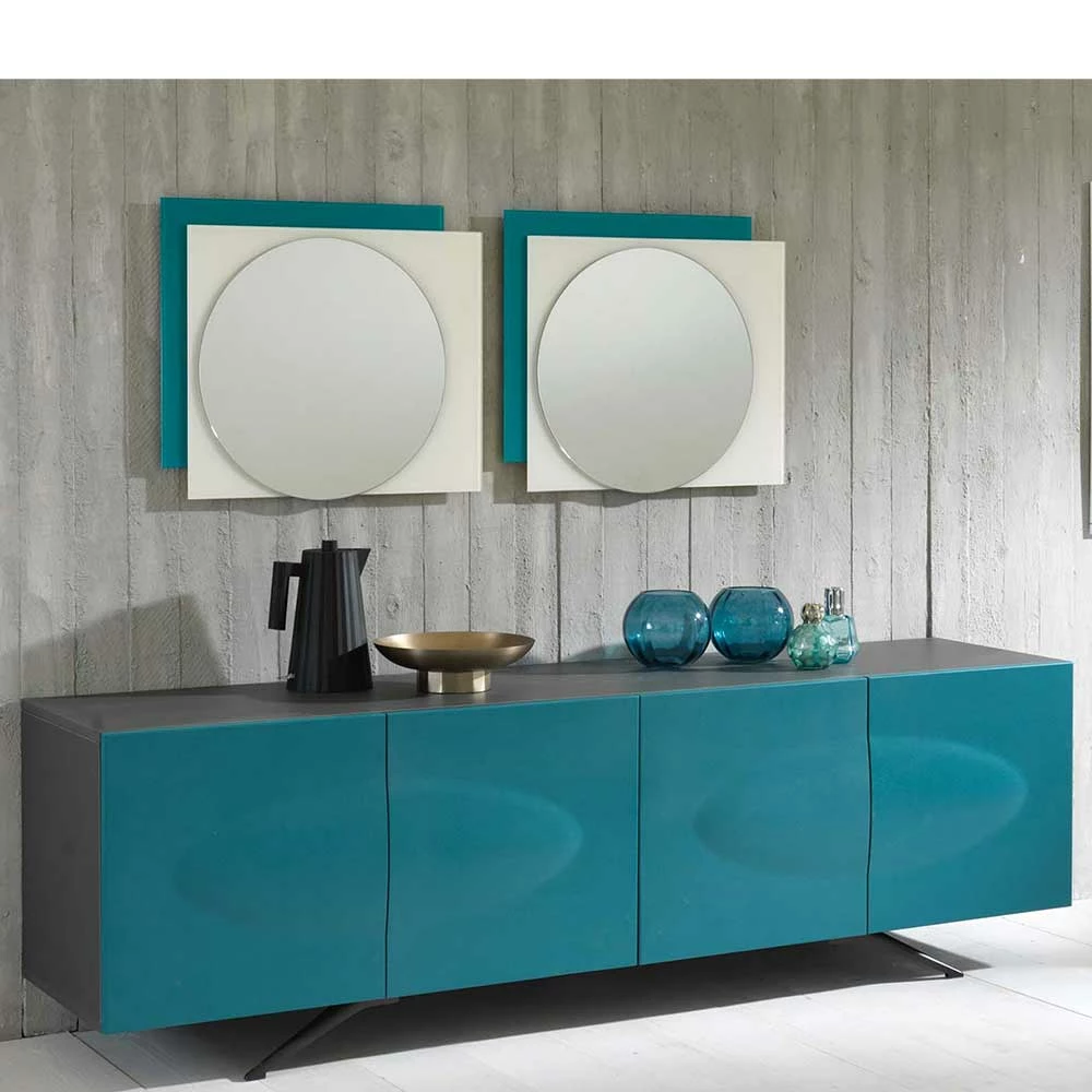 4 Türen Sideboard In Petrol & Anthrazit - Giordana – Bild 2