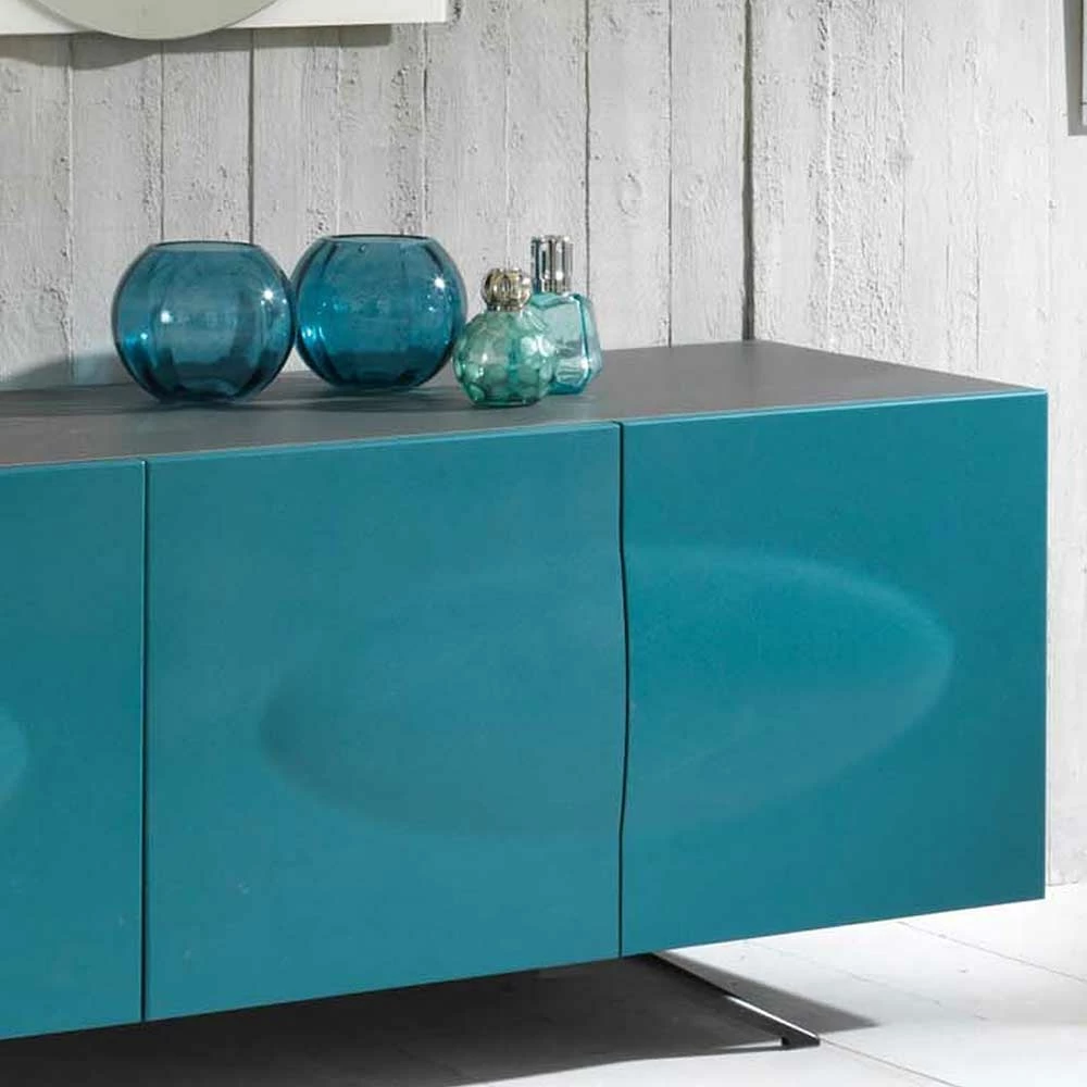 4 Türen Sideboard In Petrol & Anthrazit - Giordana – Bild 4