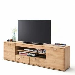 Balkeneiche TV Element 200 Cm Breit - Mabasa -Troncon Shop balkeneiche tv element 200 cm breit und 58 cm hoch mabasa 02