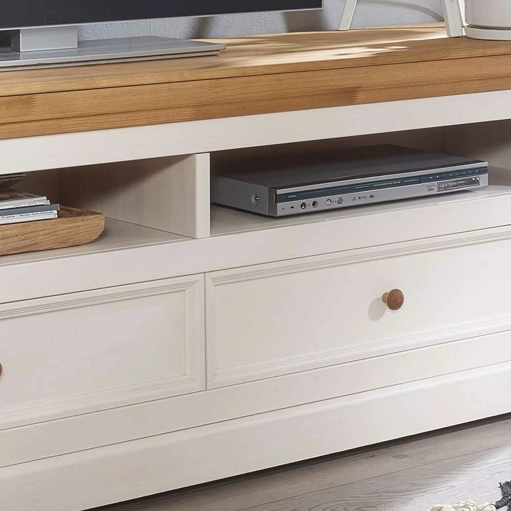 Breites TV-Lowboard Elvelina Aus Kiefer Massivholz – Bild 6