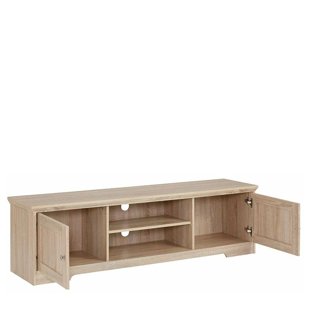 Country TV Unterschrank In Holznachbildung Eiche - Rienva – Bild 3