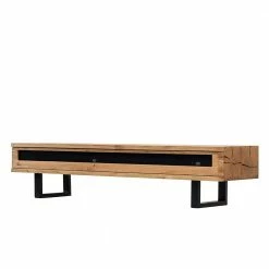 Design TV Lowboard Aus Eiche Gebürstet & Geölt - Ventida