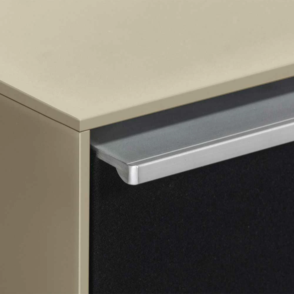 Design TV Lowboard In Beige & Spiegel - Droad – Bild 4