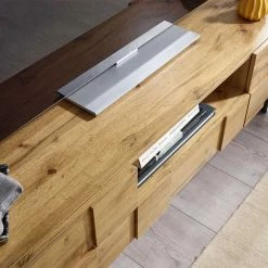 Designer TV Unterschrank In Eiche Optik - Tiorondo -Troncon Shop designer tv unterschrank in eiche optik 2 tuerig fach schublade tiorondo 04