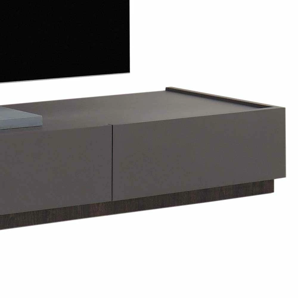 Dunkelgraues TV Board Mit Sockel In Wenge - Zialko – Bild 5