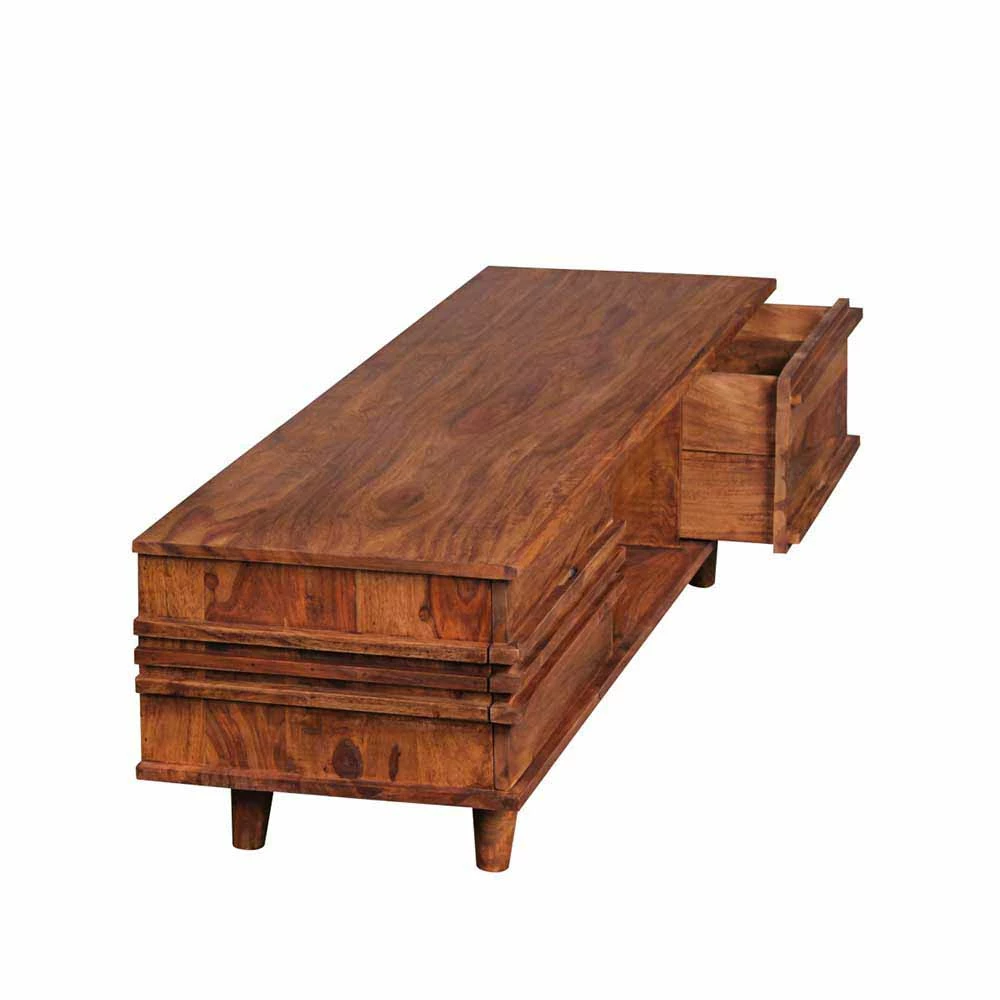 Dunkles Retro TV Board Pisinon Aus Holz Massiv – Bild 5