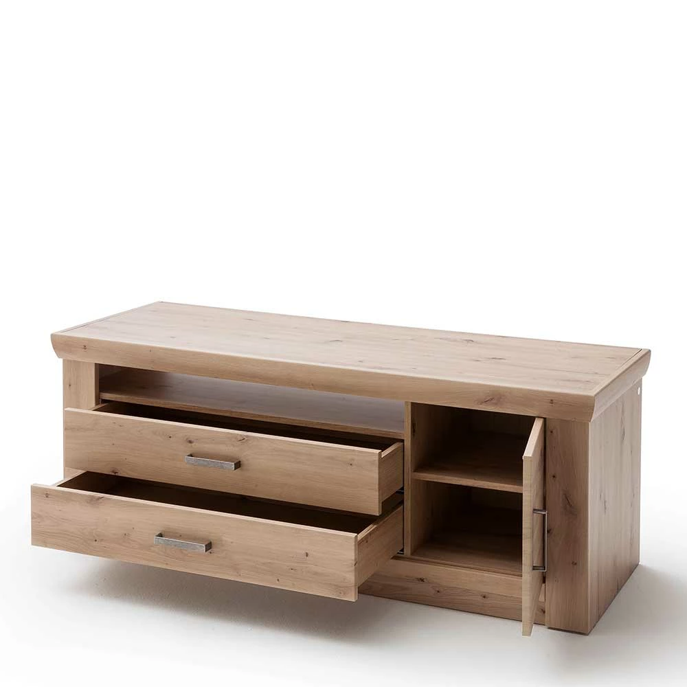 Eiche Dekor TV Board mit 2 Schubladen - Wykina Eiche Dekor TV Board Mit 2 Schubladen - Wykina -Troncon Shop eiche dekor tv board mit 2 schubladen regalfach schrankfach wykina 02