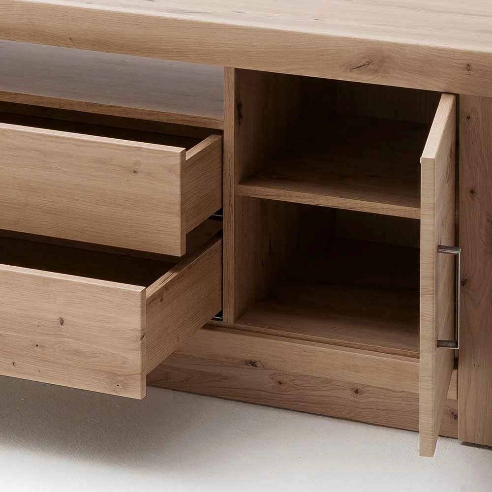 Eiche Dekor TV Board mit 2 Schubladen - Wykina Eiche Dekor TV Board Mit 2 Schubladen - Wykina -Troncon Shop eiche dekor tv board mit 2 schubladen regalfach schrankfach wykina 05