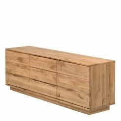 Elegantes Lowboard Aus Eiche Geschliffen & Geölt - Vergavo