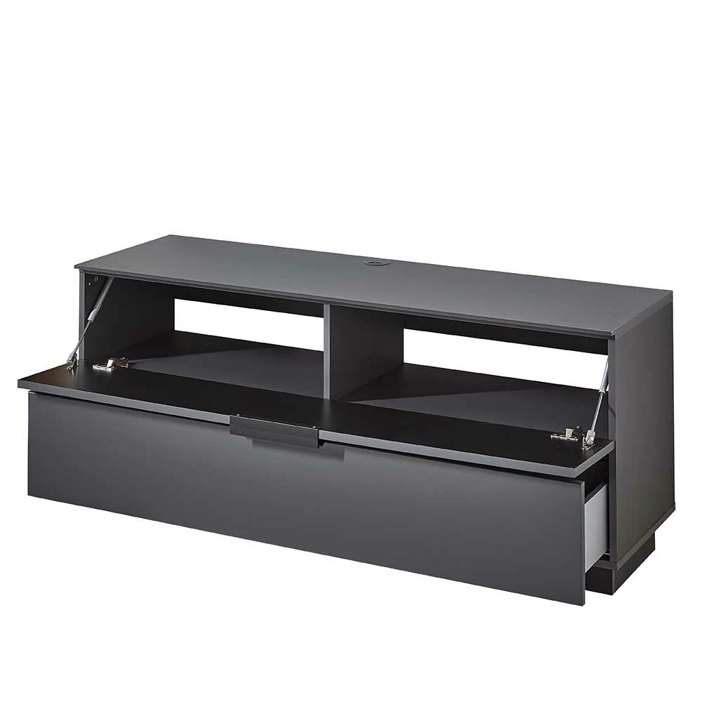 Graues TV Lowboard Mit Klappe & Schublade - Nivita – Bild 3