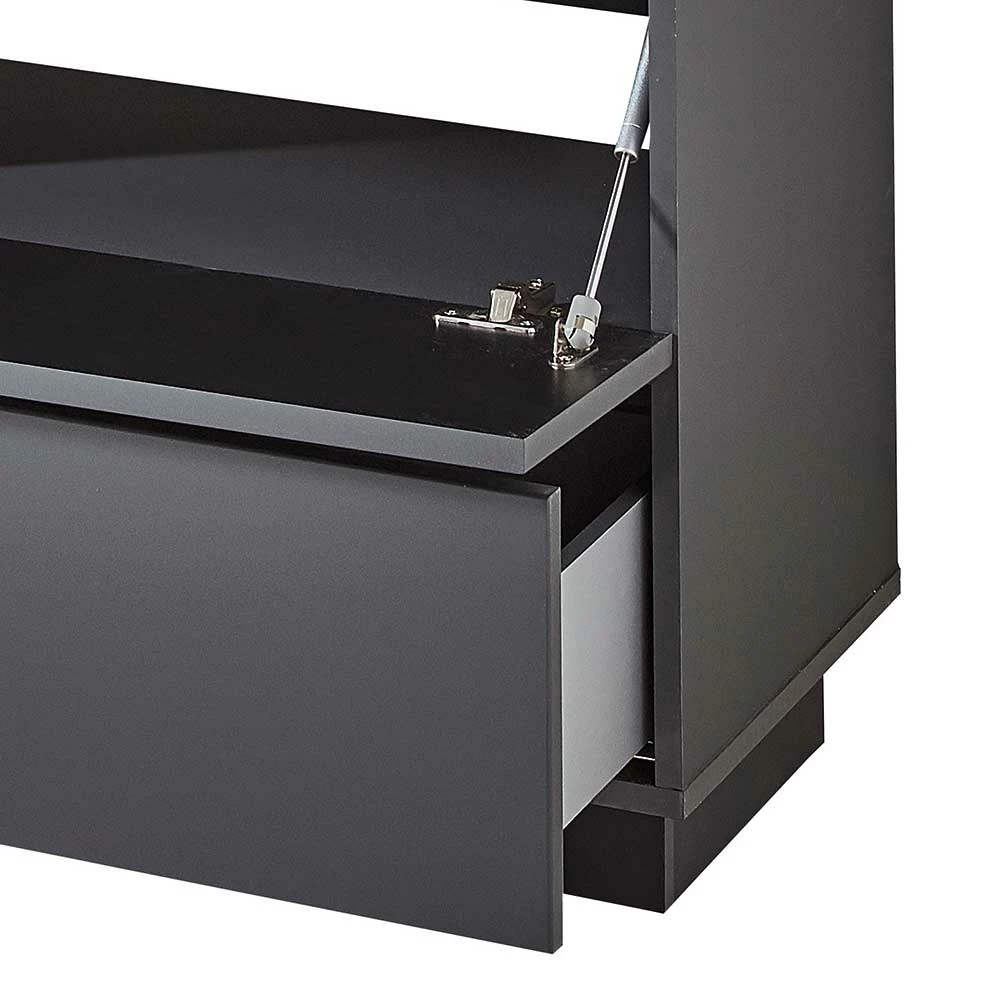Graues TV Lowboard Mit Klappe & Schublade - Nivita – Bild 5
