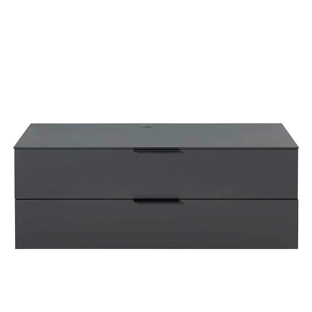 Graues TV Lowboard Mit Klappe & Schublade - Nivita