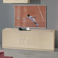 Helles Esche TV Board Mit Klappe - Odillava