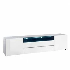 Hochglanz Lowboard Für TV In Weiß - Peritos