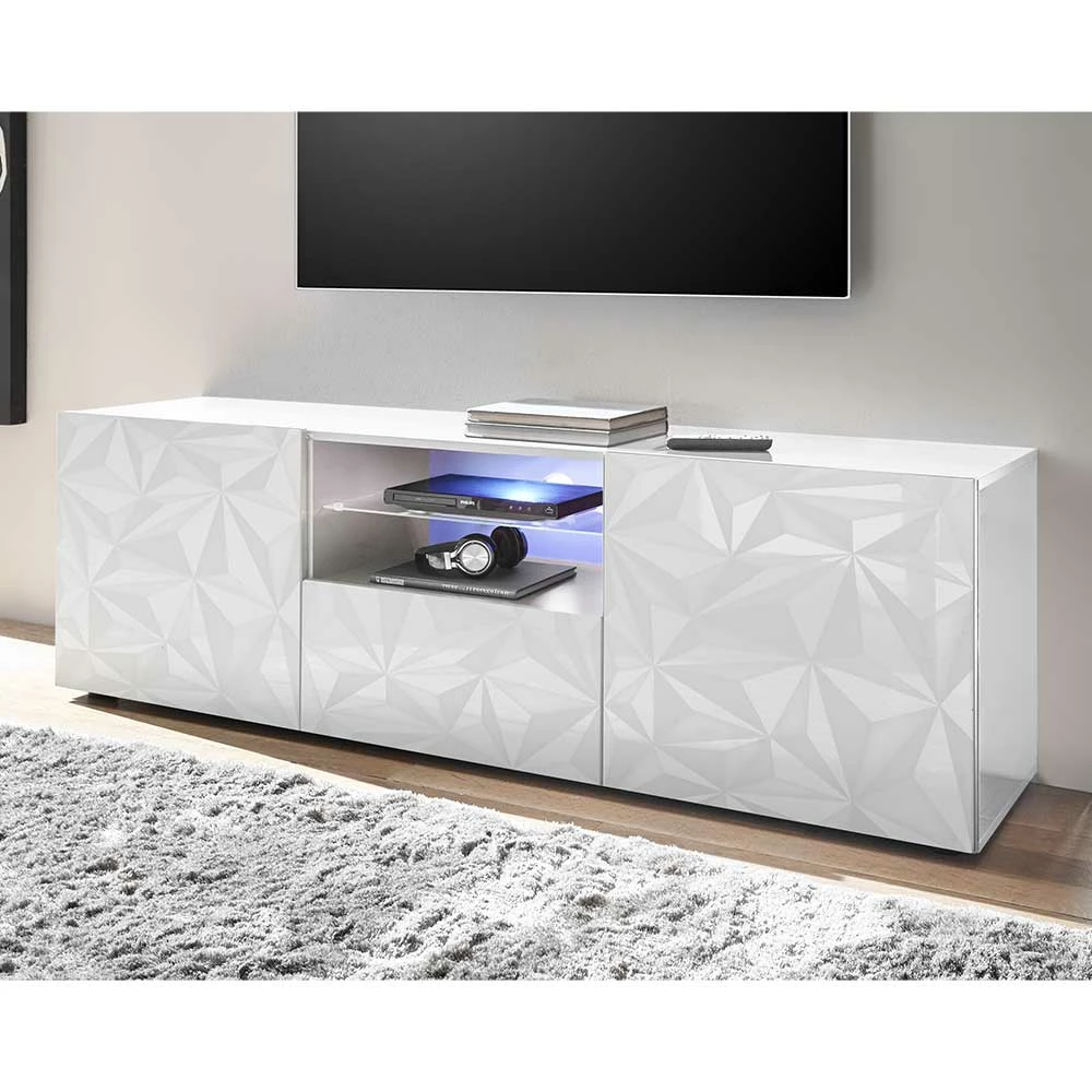 Hochglanz TV Board In Weiß Mit Druck - Vovasoma – Bild 2