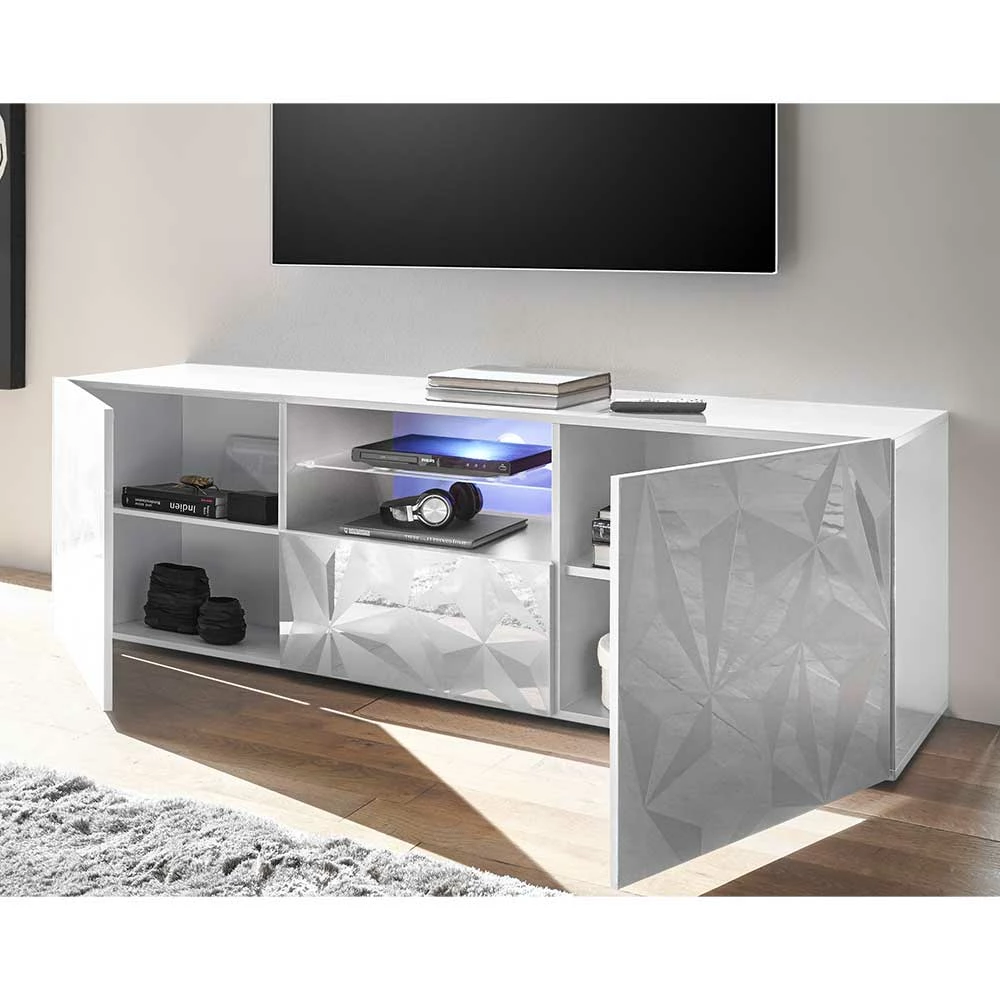 Hochglanz TV Board In Weiß Mit Druck - Vovasoma – Bild 3