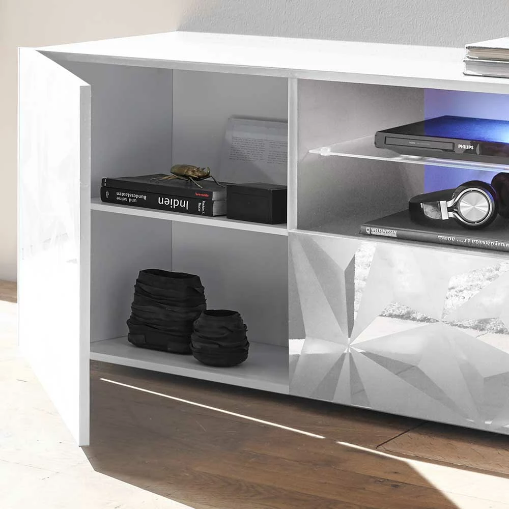 Hochglanz TV Board In Weiß Mit Druck - Vovasoma – Bild 5