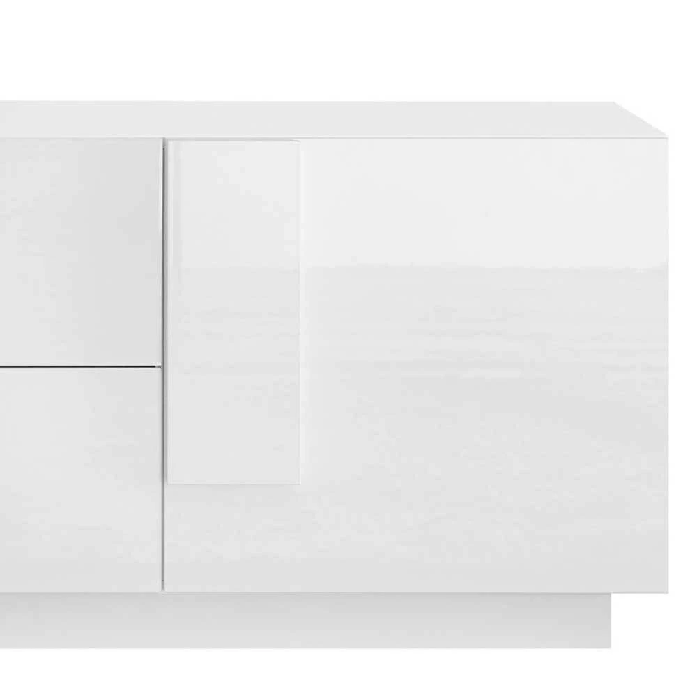 Hochglanz TV Kommode In Weiß - Kerym – Bild 5