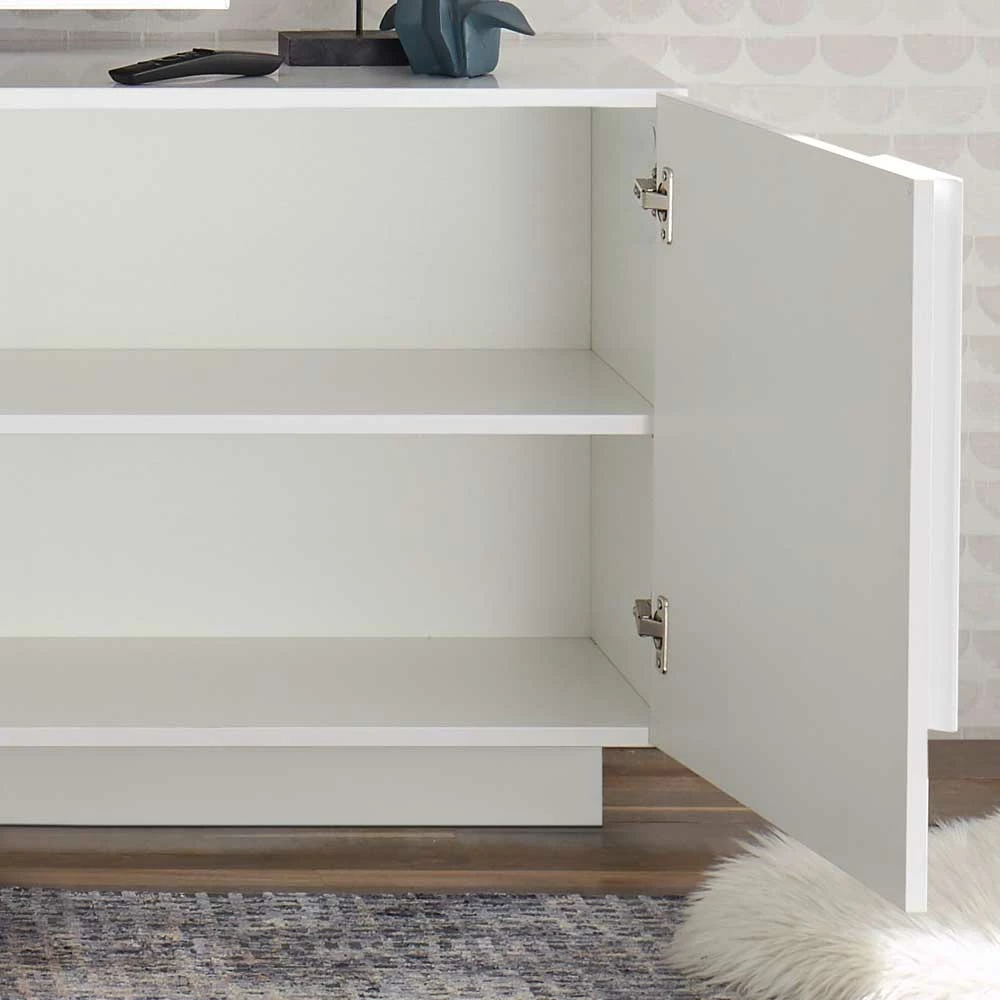 Hochglanz TV Kommode In Weiß - Kerym – Bild 6