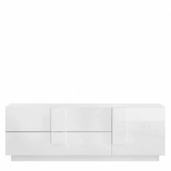 Hochglanz TV Kommode In Weiß - Kerym